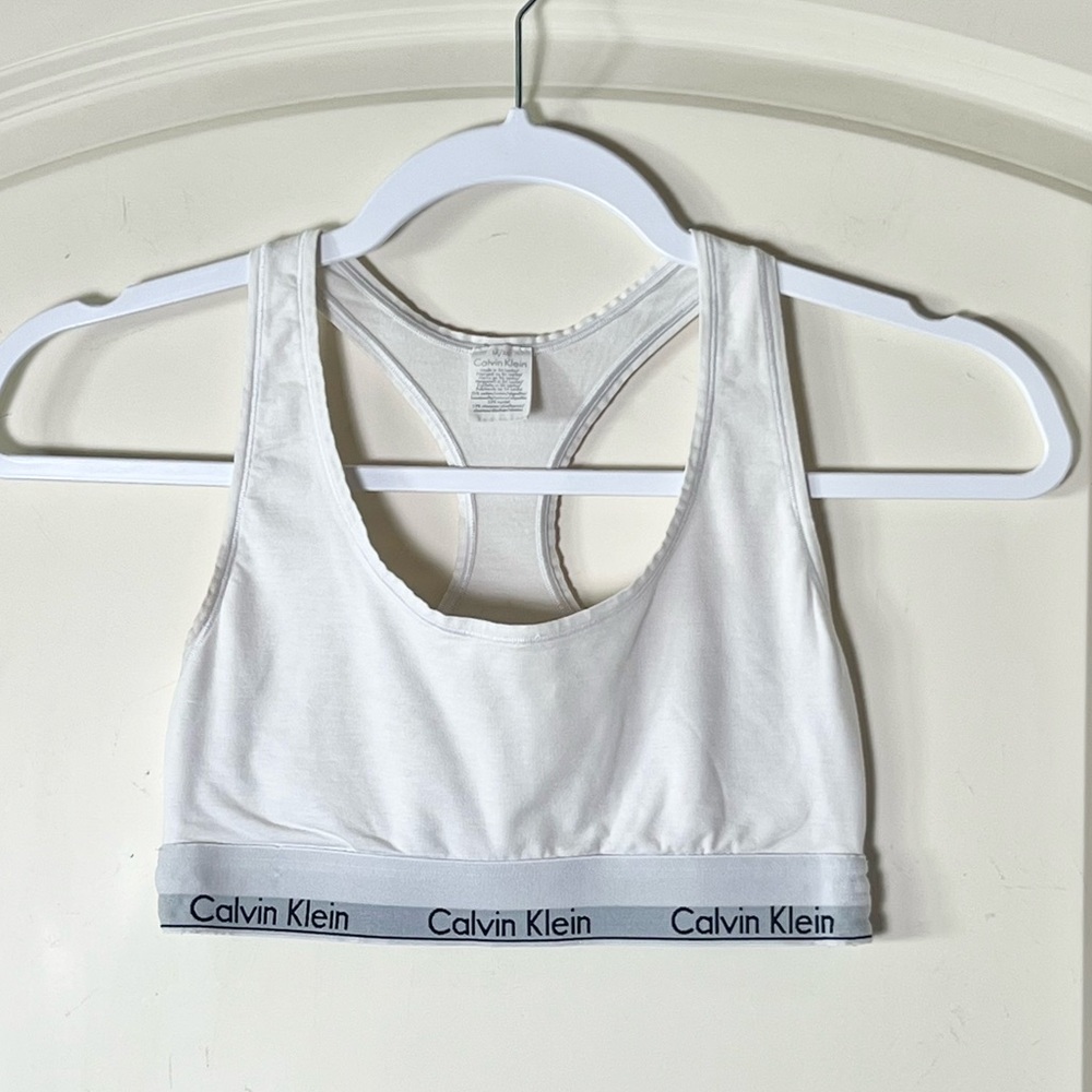 Calvin Klein Unlined Cotton Blend racerback Bralette